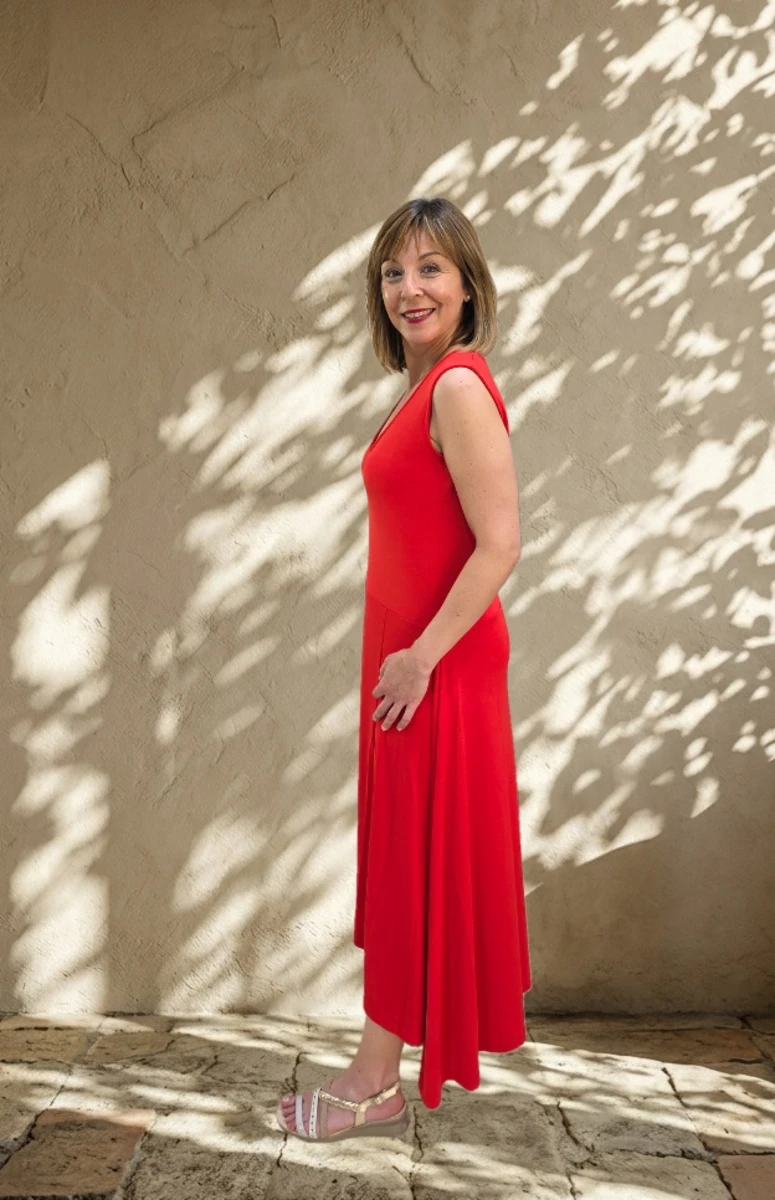 Vestido Midi Rojo Trovels Sonia - Imagen 3
