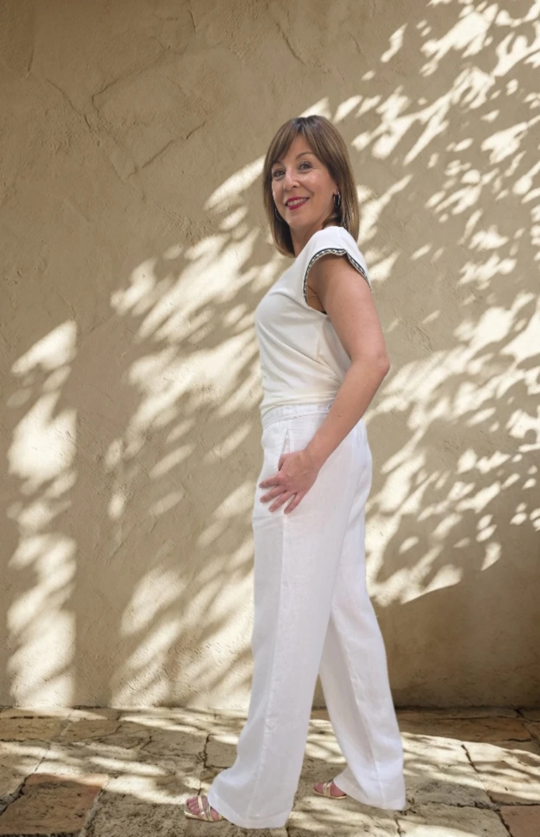 Pantalón Blanco de Lino Trovels - Imagen 2